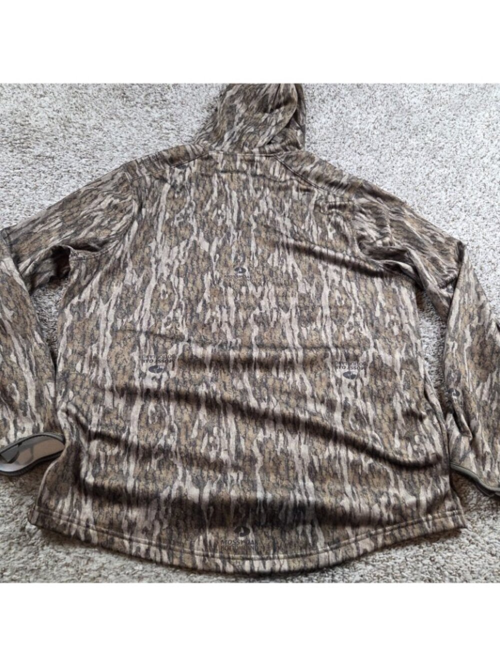 Mossy Oak Camo Hoodie Men’s Large Camo Bottomland Outdoors Zip Pockets - Picture 6 of 7